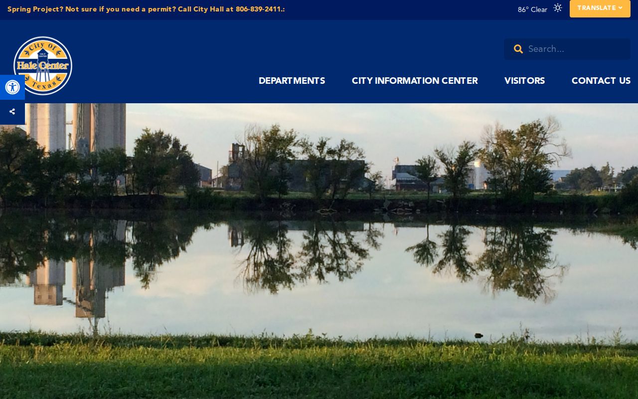Hale Center official city contact page for arrest-record routing