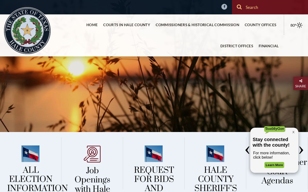 Hale County Jail booking record contact page